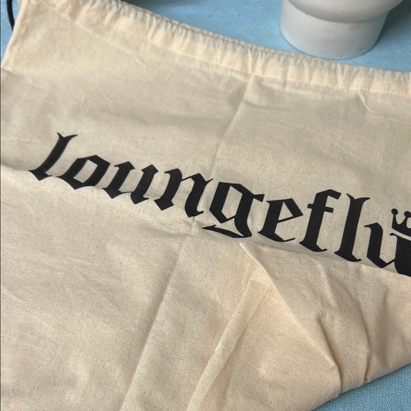 Loungefly Tan Drawstring Pouch with Black Logo - Picture 7 of 7